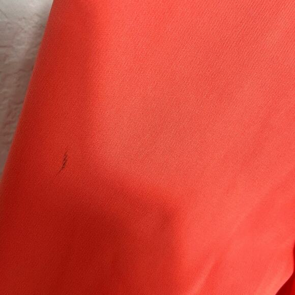 Calvin Klein Orange Women Long Sleeve Size Medium Top with Stains - Picture 5 of 9